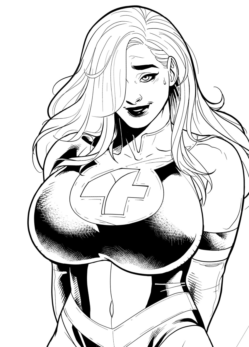 1girls alternate_version_available bimbo bimbo_body boob_window breasts_bigger_than_head cleavage fantastic_four female female_only freeglass huge_breasts human human_only invisible_woman leotard light-skinned_female light_skin line_art marvel marvel_comics mature mature_female midriff solo sue_storm sue_storm_90s_costume superheroine thighhighs voluptuous voluptuous_female