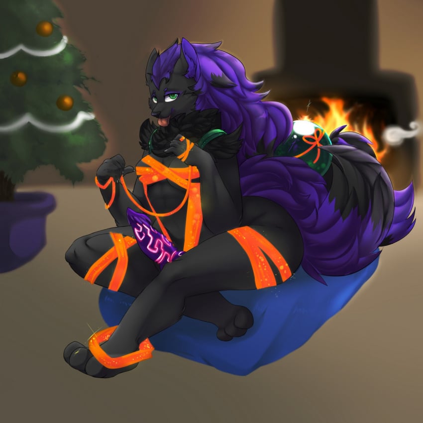 2015 alternate_color ass asura_arklin barbs bioluminescence black_fur black_hair breasts canine christmas clothed clothing dickgirl fire fireplace fox fur furry_tail gardevoir glowing glowing_penis green_eyes grey_fur hair holidays intersex jewelry knot koshimoto lucario mammal multiple_tails nails naughty ninetales nintendo ornaments penis pokemon pokemon_(species) pokemon_bw pokemon_dppt pokemon_rgby pokemon_rse purple_fur purple_hair ribbons ridged_penis smoke tail tongue tongue_out video_games ych zoroark