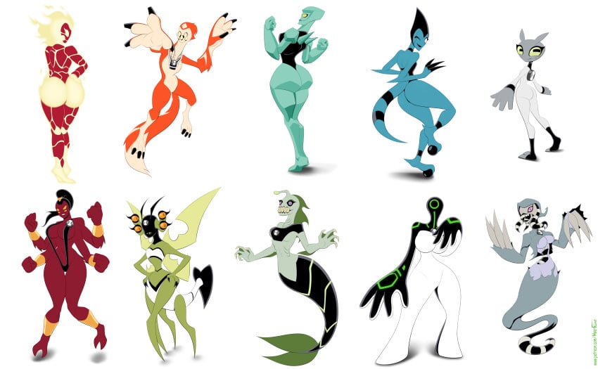 10girls 4_arms alien alien_girl animal ass ben_10 black_hair blue_skin breasts bug claws cleavage diamond diamondhead ectonurite female female_ben female_focus female_only fire fish fish_tail fourarms fourarms_(gwen_10) galvan_(ben_10) galvanic_mechamorph ghost ghostfreak golem green_eyes green_hair grey_matter grey_skin gwen_10 gwen_tennyson hands_on_hips heatblast hips humanoid hyperflannel insects jumpsuit kineceleran large_ass large_breasts leotard lepidopterran long_hair mermaid mineral_fauna mineral_humanoid petrosapien piscciss_volann ponytail pyronite red_skin ripjaws rock rock_creature rock_humanoid stinkfly tail tetramand thick_thighs thighs transparent_background upgrade vulpimancer white_skin wildmutt xlr8 yellow_eyes