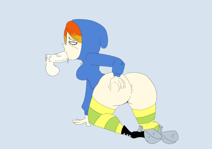 1girls ass ass_grab background_character cartoon_network disembodied_penis fat_ass fellatio female foster's_home_for_imaginary_friends goth_girl_(fhfif) high_heel_boots lidded_eyes partial_male penis sex thick_thighs thighhighs vaz0v