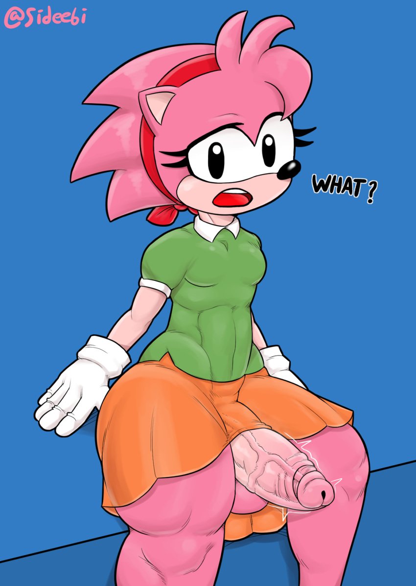 1futa amy_rose bottom_heavy classic_amy_rose erection fur furry furry_only futa_only futanari hedgehog large_penis partially_clothed pink_fur pink_hair sideebi skirt small_breasts solo solo_futa sonic_(series) sonic_the_hedgehog_(series) tagme thick_thighs tight_clothing