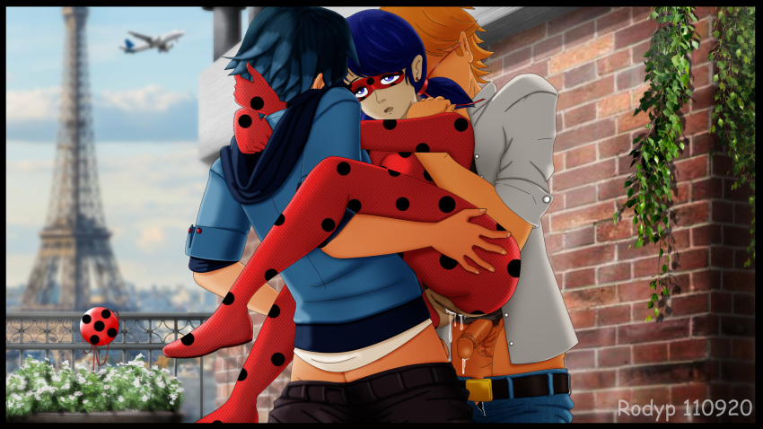 1girls adrien_agreste colored faceless_male hetero heterosexual ladybug_(character) luka_couffaine marinette_dupain-cheng miraculous_ladybug multiple_boys multiple_males photoshop rodyp tagme