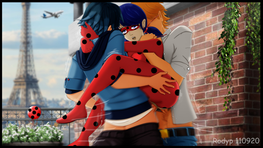 1girls adrien_agreste colored faceless_male hetero heterosexual ladybug_(character) luka_couffaine marinette_dupain-cheng miraculous_ladybug multiple_boys multiple_males photoshop rodyp tagme