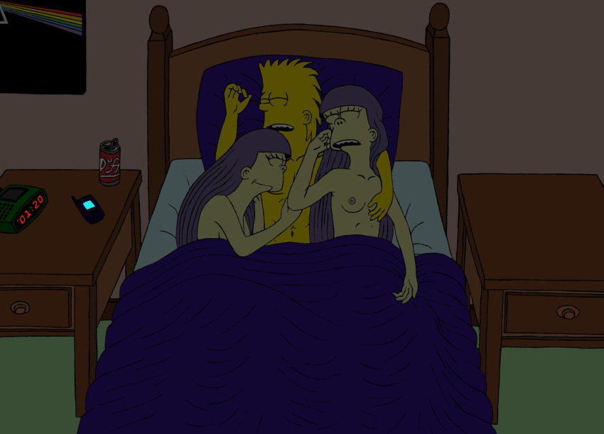 aged_up bart_simpson female human male mike4illyana sherri_mackleberry small_breasts straight terri_mackleberry the_simpsons twins