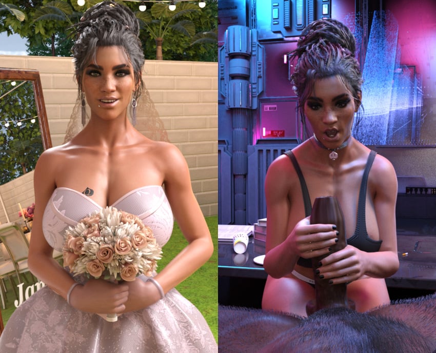 3d big_penis_adoration blacked blacked_clothing cheating cheating_on_wedding_day cock_shock cuckold cyberpunk_2077 dark-skinned_female dark-skinned_male dark_skin netorare ntr panam_palmer panamsimp queen_of_spades spade_choker spade_tattoo wedding_dress