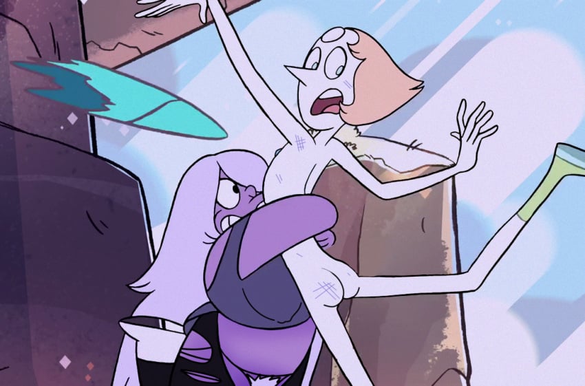 2024 2girls accurate_art_style amethyst_(steven_universe) ass cartoon_network gem_(species) nude nude_filter pearl_(steven_universe) screenshot self_upload steven_universe su_edits