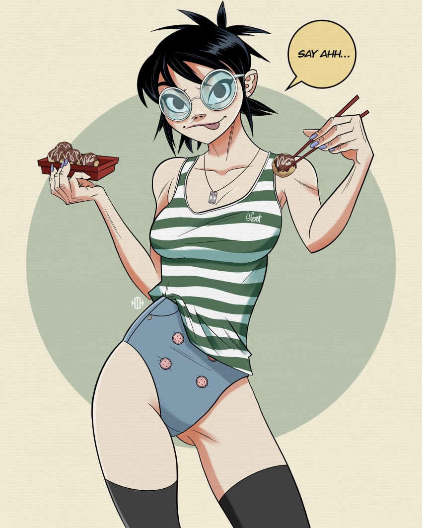 absurd_res female_focus gorillaz harrisartz hi_res japanese japanese_female noodle_(gorillaz) round_glasses solo_female tagme