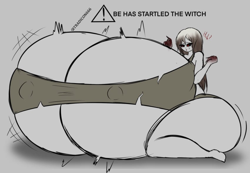 after_vore big_breasts breast_expansion female left_4_dead the_witch thick_thighs tradicon666 vore witch_(left_4_dead)