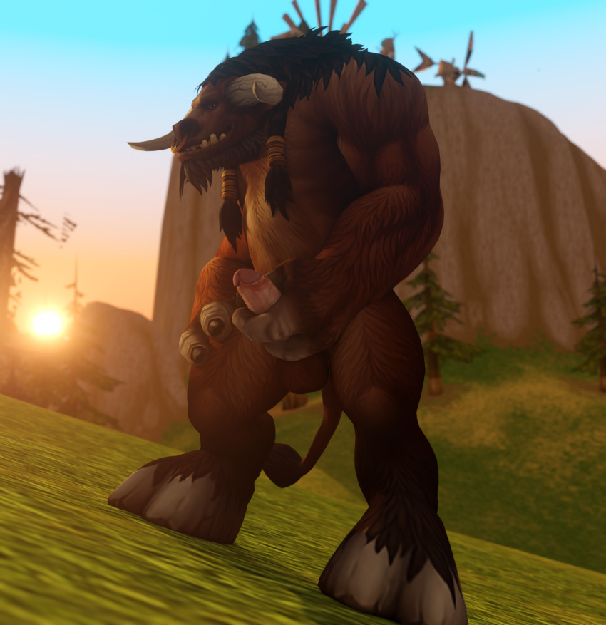 male male_only non-human nude solo_male tauren tauren_male warcraft world_of_warcraft