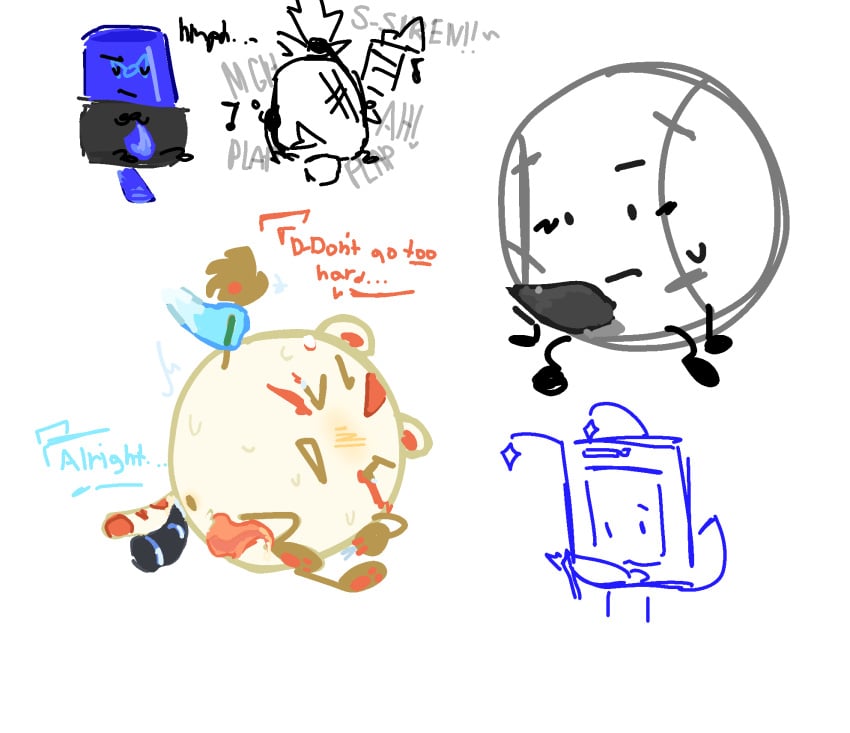 air_horn airhorn animate_inanimate antennae_(anatomy) anthro anus ball baseball_(ball) baseball_(object_oppose) blush bodily_fluids canid canine claws deendii dialogue eye_markings felid first_person_view first_porn_of_character flatscreen_(object_oppose) fluffy fluffy_tail food food_creature fox from_behind_position fruit gaping gaping_anus genital_fluids genitals grabbing_hair grabbing_sheets group hair head_crest hi_res holding_arm holographic_limbs humanoid intimate knot knotted_penis last_object_standing leaking_precum lying machine male male/male mammal markings musical_symbol object_oppose object_shows on_side pantherine pawpads penis pineapple pineapple_(los) plant plant_hair plap precum pseudo_hair pulling_hair raised_arm resisting_orgasm robot robot_humanoid sex shaking simple_anus siren_(los) sitting spread_legs spreading striped_markings striped_tail stripes sweat symbol tail tail_markings tears tiger touching_hair unknown_species yang_(object_oppose)