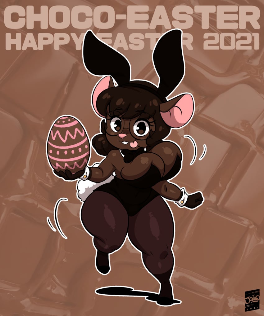 1girls 2021 4_toes adorable animal animal_ears anthro ass big_ass big_breasts big_butt big_ears breasts brown_background brown_body brown_eyes brown_fur brown_hair bubble_ass bubble_butt bunny_suit bunny_tail chubby chubby_female clothing cosplay costume cute ears_up easter easter_egg eyelashes female fur furry glasses gwen_martin hair happy high_resolution holidays humanoid joaoppereiraus large_ass looking_at_viewer mouse nipples pointed_ears presenting provocative rabbit_ears rodent rodent_humanoid shortstack simple_background smile solo solo_female sound_effects tagme tail thick_thighs tongue_out