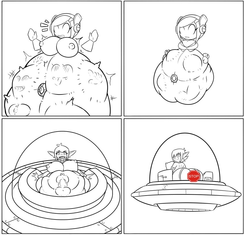 alien alien_girl alien_humanoid anal_insertion anal_vore censored detached_arm huge_ass huge_breasts line_art mass_vore mr.casino safe_vore sex sex_in_belly short_hair sitting sketch smile susie_(kirby) vaginal_penetration vore