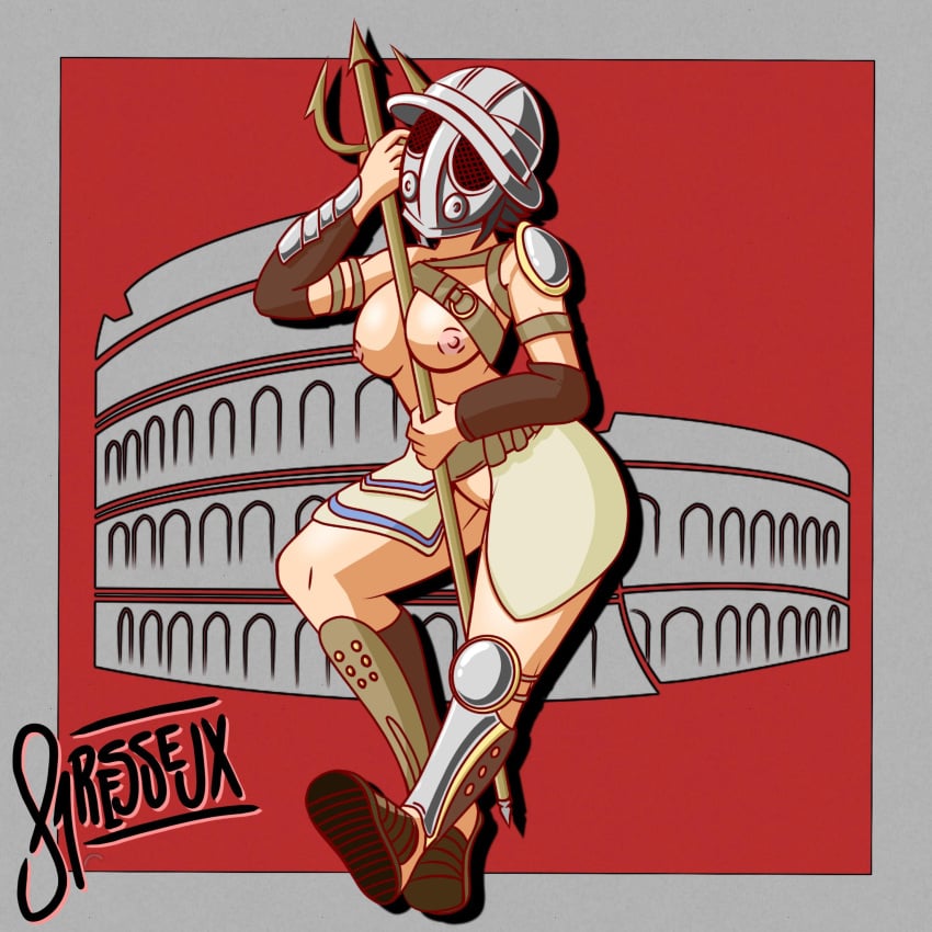 colosseum for_honor gladiator_(for_honor) half-dressed half_naked half_nude paresseux0w0 solo_female