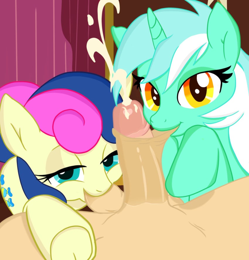 1boy 2017 2girls amber_eyes ball_suck balls bedroom_eyes bonbon_(mlp) color_edit colored cum cumshot cute cutie_mark deserter_(artist) duo_focus earth_pony edit ejaculation equine eyelashes faceless_male female feral foreskin foreskin_pull friendship_is_magic fur furry green_hair group group_sex hair half-closed_eyes hi_res hooves horn horse human human_on_feral humanoid_penis inside interspecies looking_at_viewer lying lyra_heartstrings_(mlp) male male_human/female_feral male_on_feral mammal multicolored_hair my_little_pony on_back oral orgasm penis pony saliva seductive sex smile stoic5 straight sucking teal_eyes threesome two_tone_hair uncut underhoof unicorn zoophilia