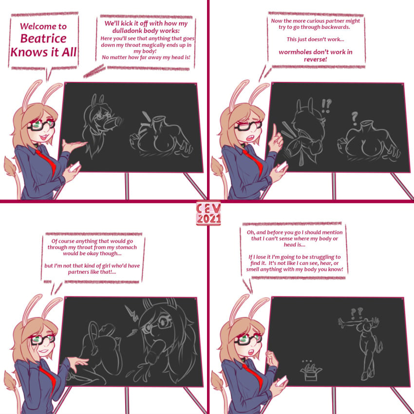 ! 1:1 2021 4koma ? all_the_way_through animal_humanoid anthro asinus asinus_humanoid ass_up beatrice_wilkins big_breasts big_nose black_eyewear black_glasses bodily_fluids breasts broken_penis brown_body brown_fur brown_hair buckteeth cev chalk chalkboard chibi chubby_female closed_eyes clothed clothing comic cum cum_from_mouth cum_in_mouth cum_inside cum_while_penetrated deep_throat digital_media_(artwork) disembodied_head disembodied_penis donkey donkey_humanoid dress_shirt dullahan ejaculation english_text equid equid_humanoid equine equine_humanoid eyewear female fully_clothed fur genital_fluids genitals glasses green_eyes hair hand_on_face hi_res hooves humanoid humor long_ears long_hair looking_at_viewer male male/female mammal mammal_humanoid narrowed_eyes neck_bulge necktie nude open_mouth oral penetration penis shirt shocked slightly_chubby smile solo speech_bubble teeth text topwear