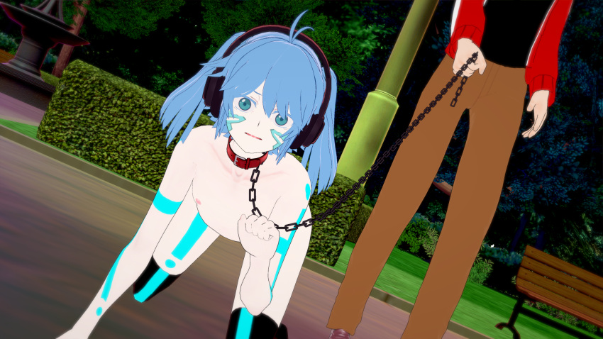 blue_eyes blue_hair ene_(kagerou_project) kagerou_project kisaragi_shintarou small_breasts