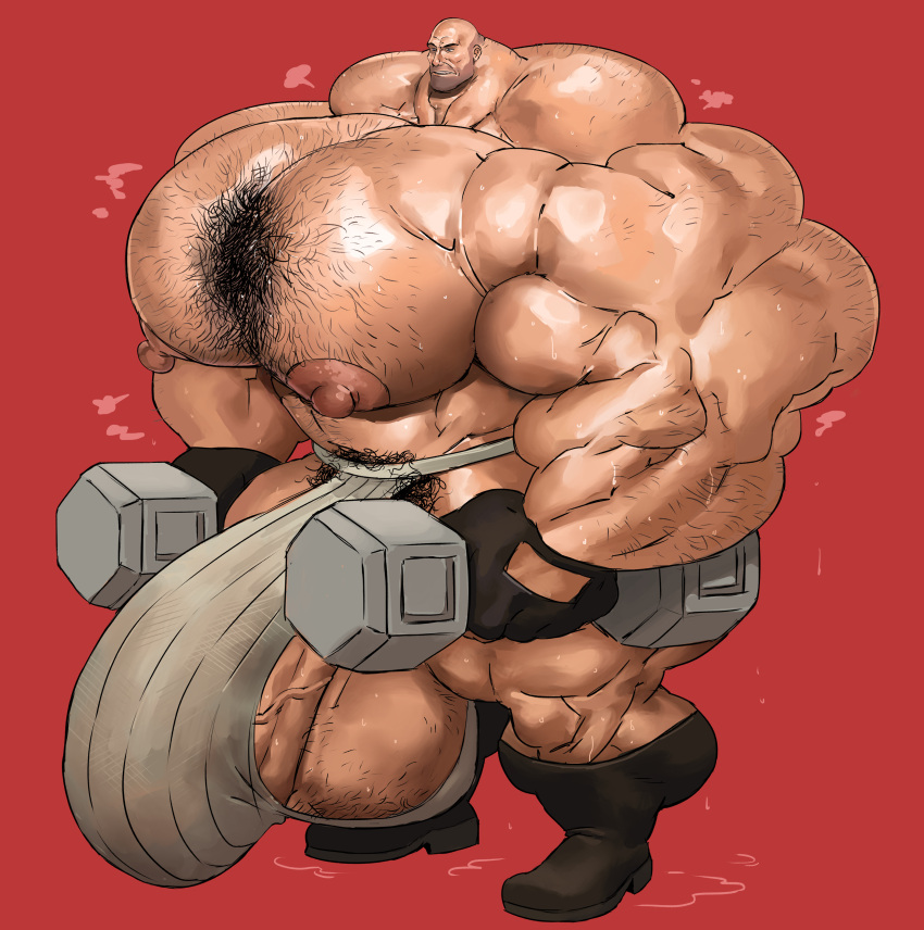 body_hair bulge dumbbell facial_hair flaccid hairy_arms hairy_balls hairy_chest hairy_male hairy_pecs heavy_weapons_guy human hyper hyper_balls hyper_genitalia hyper_muscles hyper_penis hyper_testicles jockstrap male male_focus male_only muscle muscles muscular muscular_arms muscular_back muscular_legs muscular_male muscular_thighs musk remert solo solo_male steaming_body sweat sweating sweating_profusely sweaty sweaty_arms sweaty_balls sweaty_body sweaty_pecs team_fortress_2 veins veiny_penis workout