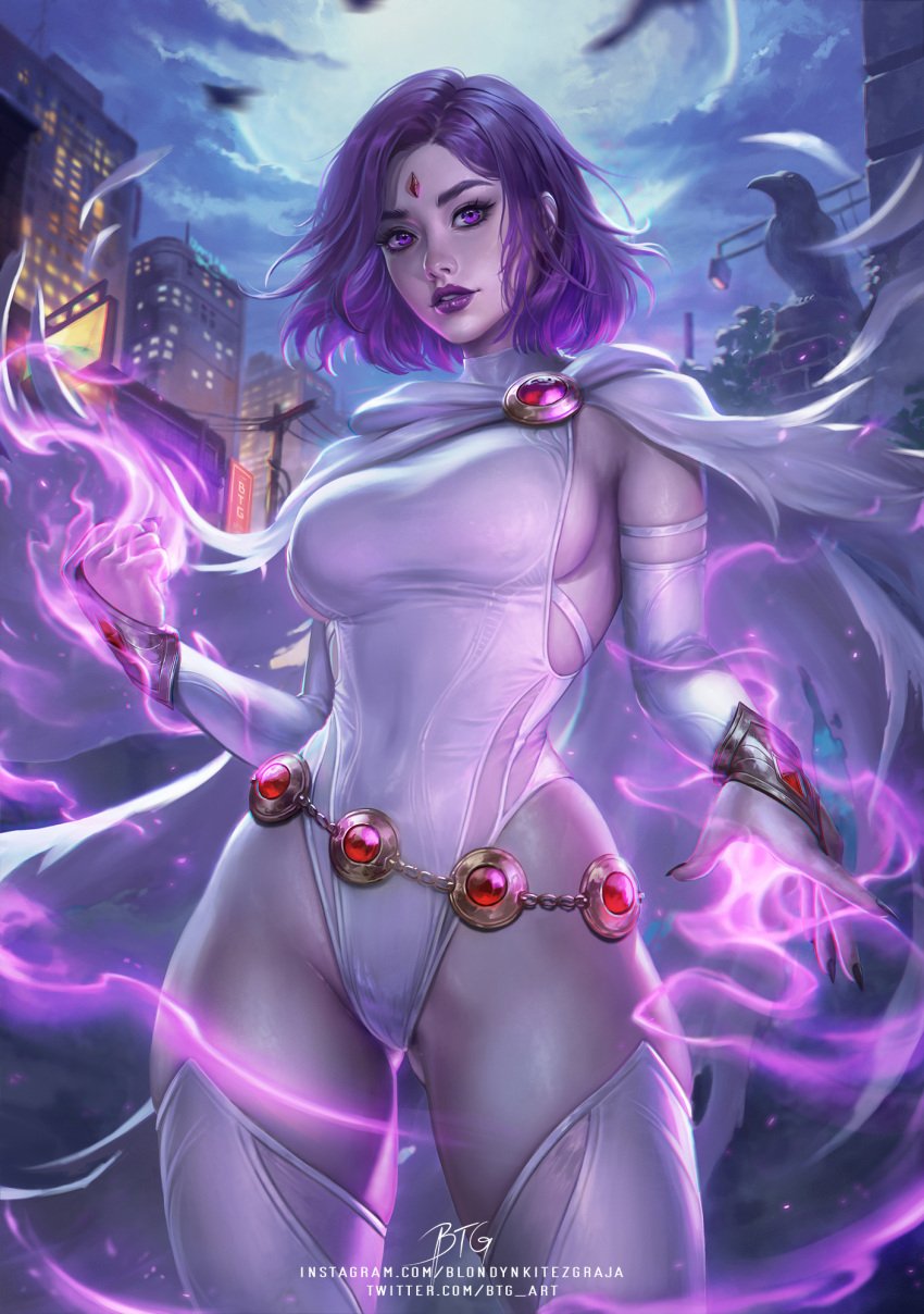 1girls blondynkitezgraja breasts btg clothed clothed_female clothing dc_comics female gray_skinned_female grey_skin grey_skinned_female heroine human outerwear pale_skin powers purple_hair rachel_roth raven_(dc) superheroine superpowers teen_titans thighs