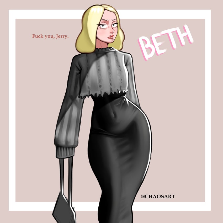 beth_smith big_ass chaosart4 curvy dress female_only hips rick_and_morty