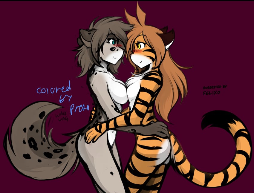 2girls flora_(twokinds) furry hugging kathrin_vaughan proto_(artist) tom_fischbach twokinds webcomic