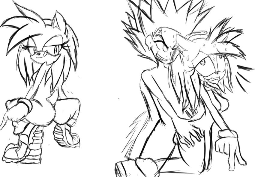 ahegao amy_rose animal_humanoid anthro anthro_on_human anthro_penetrated ass ass_grab ass_up boots colorless doggy_style domination furry kam_hayai krazylewdie male_penetrating no_color oc shoes sketch sonic_(series) sonic_the_hedgehog_(archie) sonic_the_hedgehog_(comics) sonic_the_hedgehog_(series) spiky_hair squat