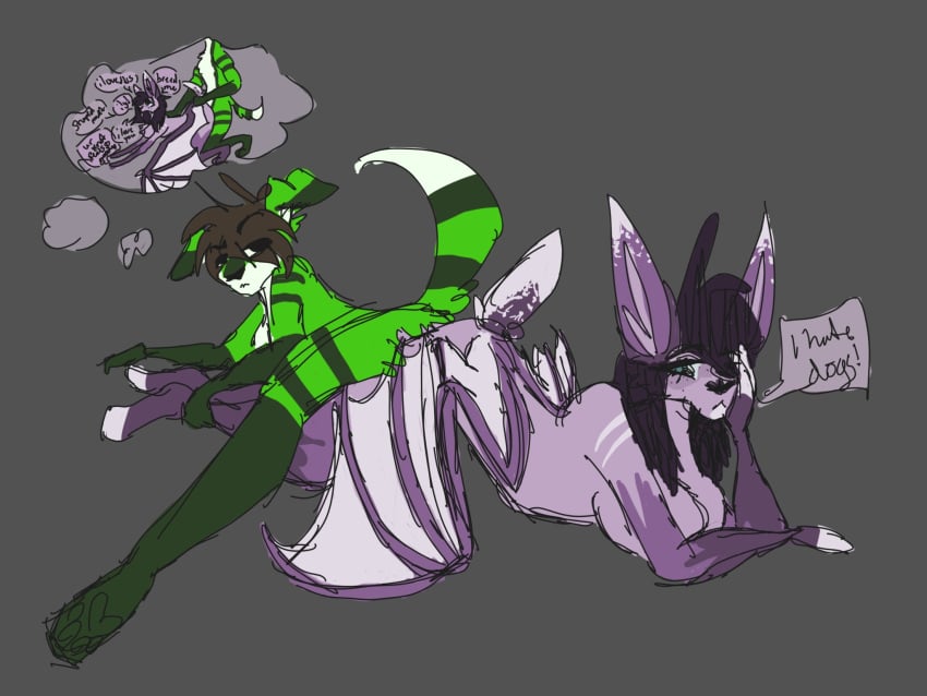 alfie_(oc) alfredo alfredomutt alfredorunt bat bat_girl canine furry fursona heterosexual knot knotted knotting puppyboy straight stuck_together tryle tryle_(oc) yiff