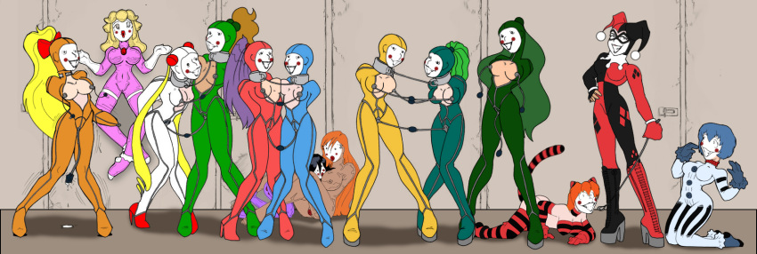 6+girls ami_mizuno animegao asuka_langley_sohryu bastianmage batman_(series) bishoujo_senshi_sailor_moon bleach bondage bow clothing crossover dc dc_comics female female_only femdom femsub green_hair harley_quinn harley_quinn_(classic) haruka_tenou human inoue_orihime kuchiki_rukia large_breasts latex latex_bodysuit makoto_kino mario_(series) medium_breasts michiru_kaiou minako_aino multiple_girls neon_genesis_evangelion nintendo princess_peach rei_ayanami rei_hino setsuna_meiou small_breasts stockings straight_hair tagme usagi_tsukino