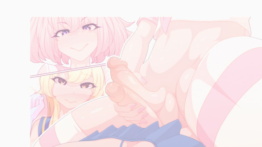 2boys 2femboys animated astolfo_(fate) balls balls_touching blonde_hair cum dick_rubbing fate/stay_night fate_(series) femboy femboy_on_femboy frottage frotting gay gif handjob human human_only light-skinned_male light_skin male male/male male_only miniskirt penis penises_touching pink_hair riding sailor_uniform shimakaze_(kantai_collection) skirt theobrobine trap trap_on_trap wip yaoi