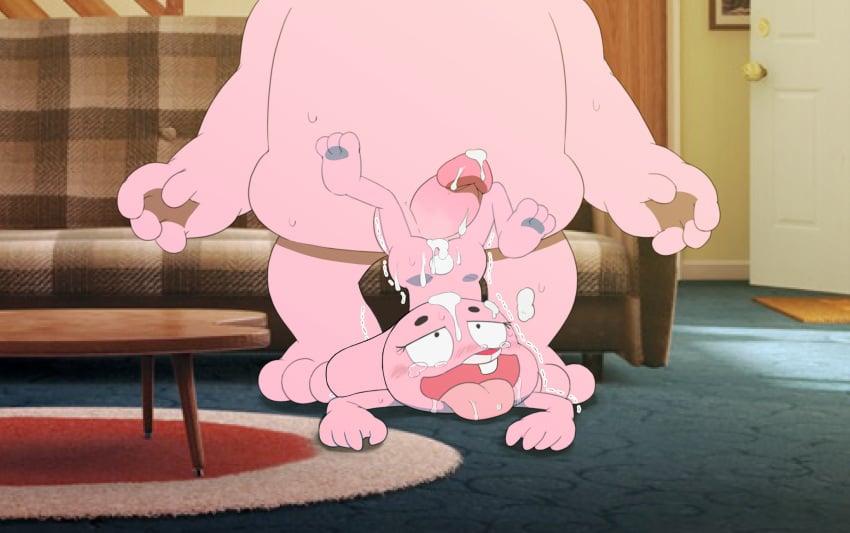 age_difference ahe_gao anais_watterson anthro cartoon_network cub cum cum_on_body cumming daughter faceless_male father father_and_daughter from_behind incest looking_pleasured mind_break mindbreak nude ofuro overweight_male parent_and_child penis rabbit richard_watterson size_difference the_amazing_world_of_gumball third-party_edit tongue_out