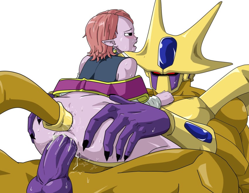 anal anal_insertion chronoa cooler_(dragon_ball) double_penetration dragon_ball larger_male no_eyewear petite size_difference smaller_female tail_sex vaginal_penetration