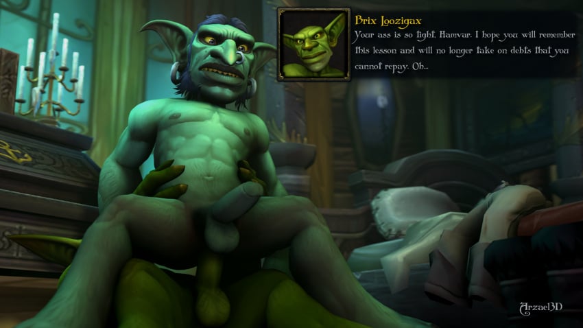 2boys 3d anal anal_sex art arzael3d big_ears big_mouth blizzard_entertainment cowgirl cowgirl_position gay goblin goblin_(warcraft) goblin_male green_balls green_penis green_skin hamvar_(arzael3d) male/male male_on_male on_floor reverse_cowgirl_position ship short_body size_difference small_dom_big_sub source_filmmaker tagme warcraft world_of_warcraft yaoi