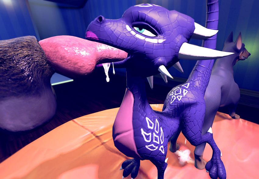 3d ardi_pink beast_(disambiguation) canine cynder doberman dragon duo fellatio female feral knot mammal oral sex solo_focus source_filmmaker spyro_dawn_of_the_dragon spyro_the_dragon video_games zoophilia