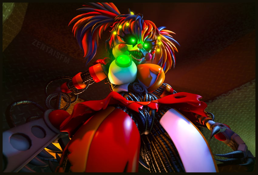 3d animatronic baby_(fnafsl) big_breasts bottom_view breasts cheek_bulge cheek_poke cheek_spots cheeks circus_baby circus_baby_(fnaf) claw claw_hand claws cosmic_trance fangs female five_nights_at_freddy's five_nights_at_freddy's_6 freddy_fazbear's_pizzeria_simulator glowing glowing_eyes glowing_nipples green_eyes heart-shaped_pupils heart_eyes hips huge_breasts large_breasts long_hair metal_skin multicolored_body multicolored_hair nipple_covers open_mouth photoshop ponytail pussy red_cheeks red_nose robot scrap_baby scrap_baby_(cosmic_trance) scrap_baby_(fnaf) sharp_claws sharp_teeth shoulder_pads sideboob skirt solo source_filmmaker thick_thighs thighhighs thighs under_view underboob vagina wide_hips zentaisfm