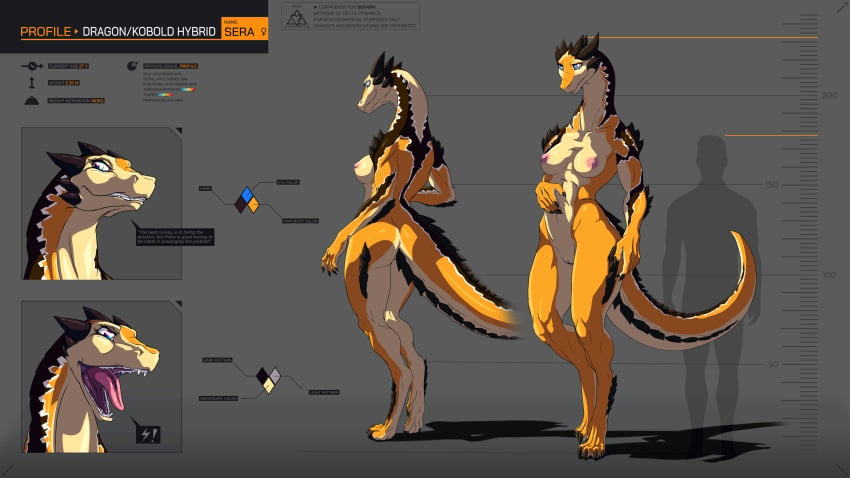 16:9 absurd_res anthro ass breasts delta.dynamics dragon english_text female genitals hi_res horn hybrid kobold nude pussy smile solo text tongue widescreen