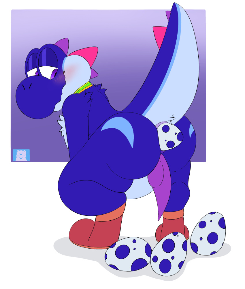 Blue Yoshi (Mario Bros) Rule 34 Image