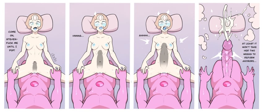 ahe_gao big_penis blue_nipples blush breasts comic cum cumshot dude-doodle-do ejaculation eye_roll gem gem_(species) huge_cock image_sequence missionary_position orgasm orgasm_face pearl_(steven_universe) penis_growth pink_body pink_penis pink_skin pink_steven pleasure_face pussy rolling_eyes sex small_breasts spread_legs steven_quartz_universe steven_universe sweat sweating text uncensored vaginal_penetration veiny_penis