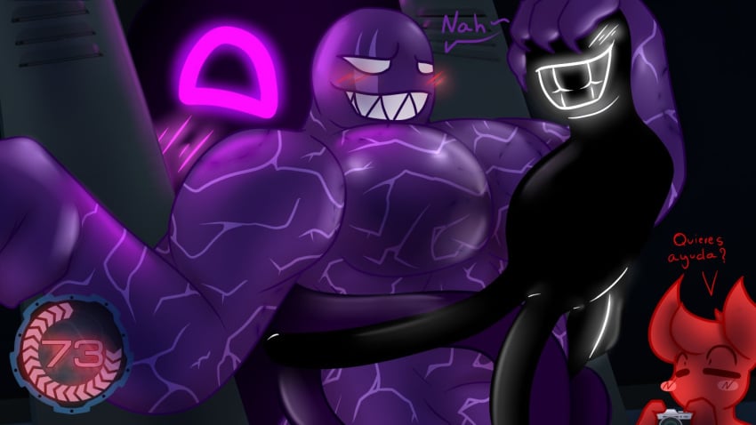 anthro el_benon elbenon male_only monster pressure_(roblox) puddles_of_void-mass_(pressure) purple_venom purplevenom yaoi youtube_hispanic