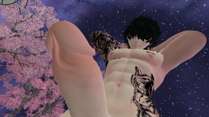 cock huge_cock male male_only posing posing_for_the_viewer pov pov_crotch pov_eye_contact sakura_tree smile smiling smirk smirking taker_pov throbbing throbbing_penis under_penis vr_media vrchat vrchat_avatar