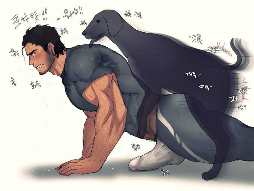 anal bara bulge canine gay humping male_only muscles speed_lines tagme toto_(artist) yaoi zoophilia