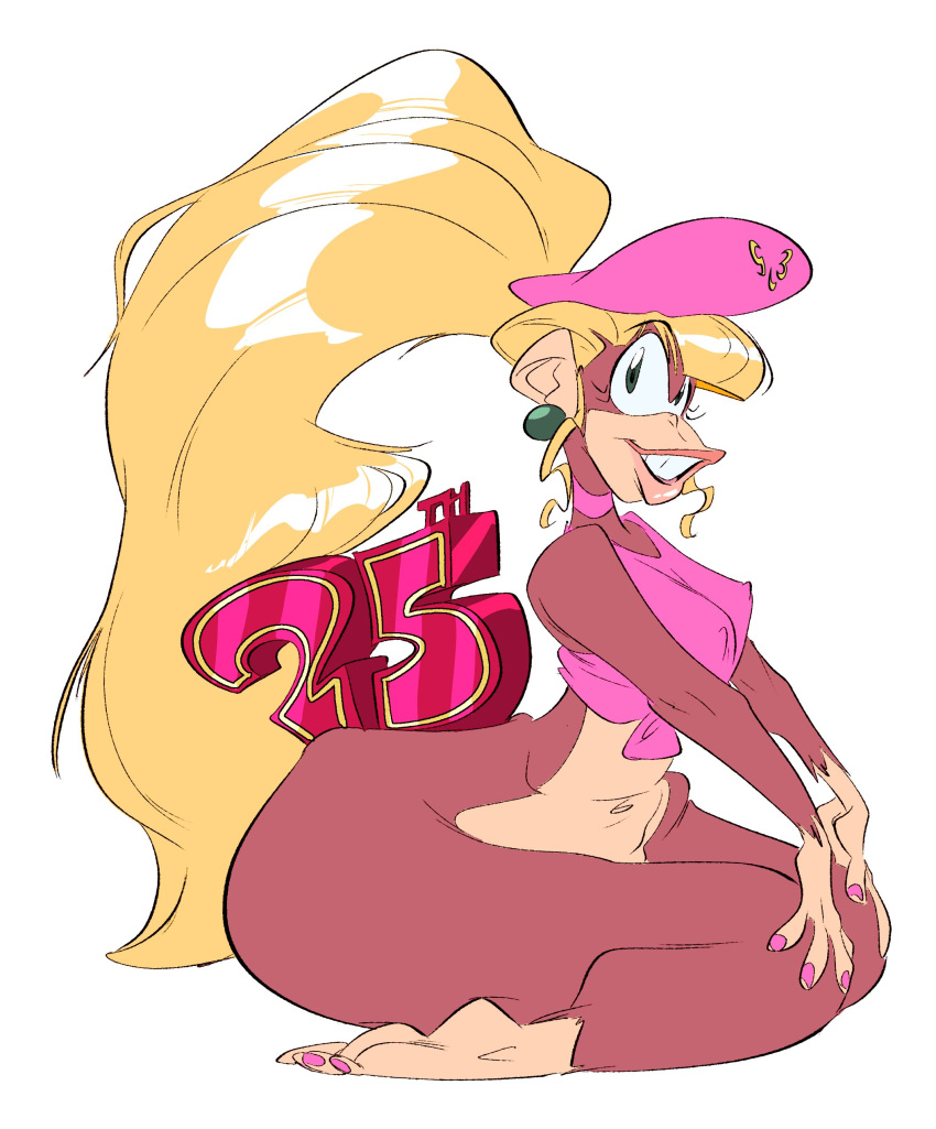 alternate_breast_size anthro dixie_kong donkey_kong_(series) female monkey posing primate slb