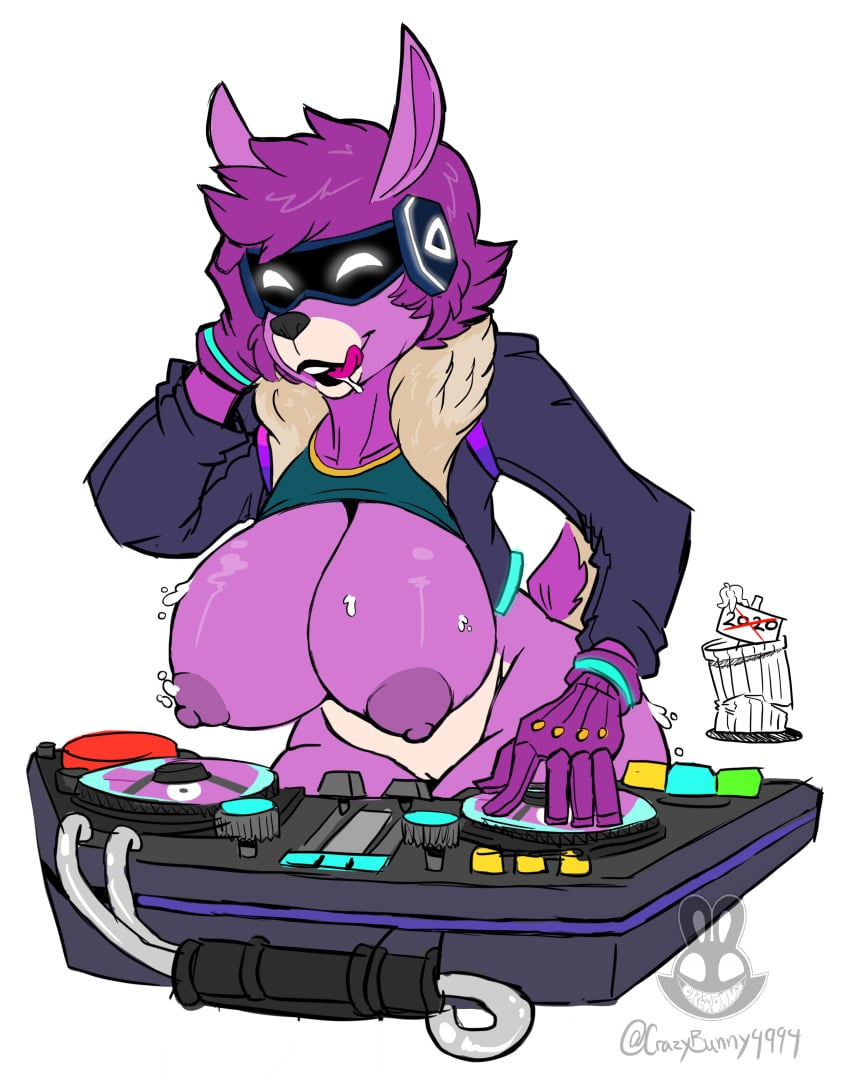 absurd_res alpaca anthro big_breasts bodily_fluids breasts camelid christomwow dj_bop epic_games female fortnite genitals hi_res huge_breasts humanoid_genitalia humanoid_penis intersex licking licking_lips mammal masturbation nipples penis pussy saliva solo tongue tongue_out turntable_(decks) video_games