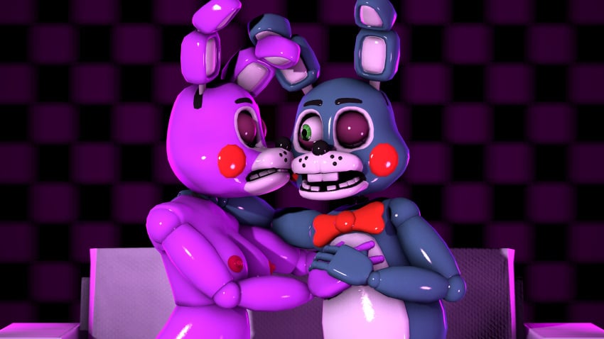 3d 4k absurd_res blue_skin breasts bunny bunny_ears checkered_background closed_eyes couch disboi215 excited five_nights_at_freddy's five_nights_at_freddy's_2 five_nights_at_freddy's_3 hand_behind_back happy holding_hands kissing kissing_cheek nipples one_eye_closed one_eye_open purple_body purple_skin red_nipples rosy_cheeks sfm shiny side_boob sideboob small_breasts snuggle source_filmmaker toy_bonnet_(fnaf) toy_bonnie_(fnaf)