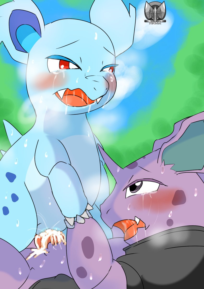 <3_eyes animal_genitalia animal_penis bodily_fluids cum cum_in_pussy cum_inside drooling duo female female_penetrated feral genital_fluids genitals hand_holding heart hi_res incest male male/female male_penetrating male_penetrating_female nidorina nidorino nintendo open_mouth penetration penile penile_penetration penis penis_in_pussy pokémon_(species) pokemon pussy saliva sibling tears text vaginal_penetration video_games wonkake