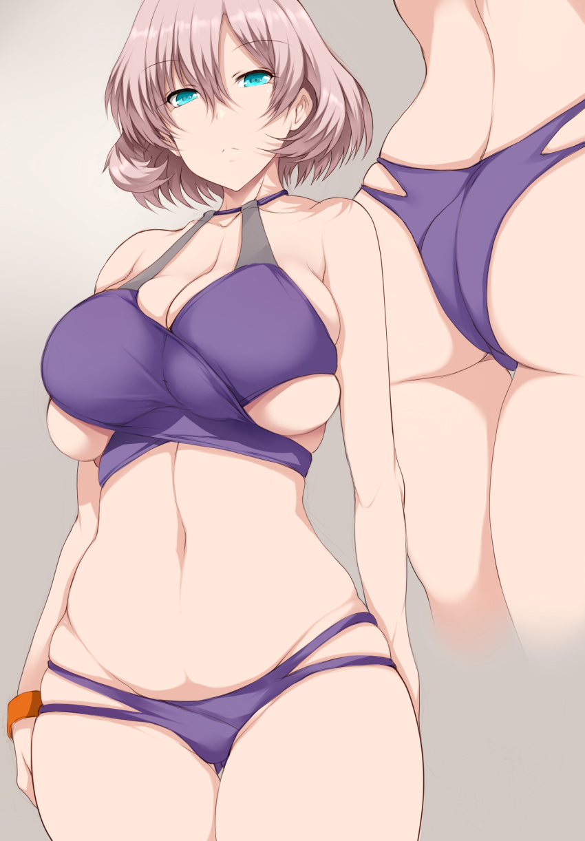 1girls artist_name big_ass big_breasts blue_eyes female female_focus female_only mujina short_hair ssss.dynazenon tagme thick_thighs tsukasawa_takamatsu