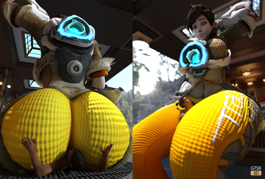 3d 3d_(artwork) butt_crush buttcrush crush crushing facesitting giantess gtsx3d overwatch tracer