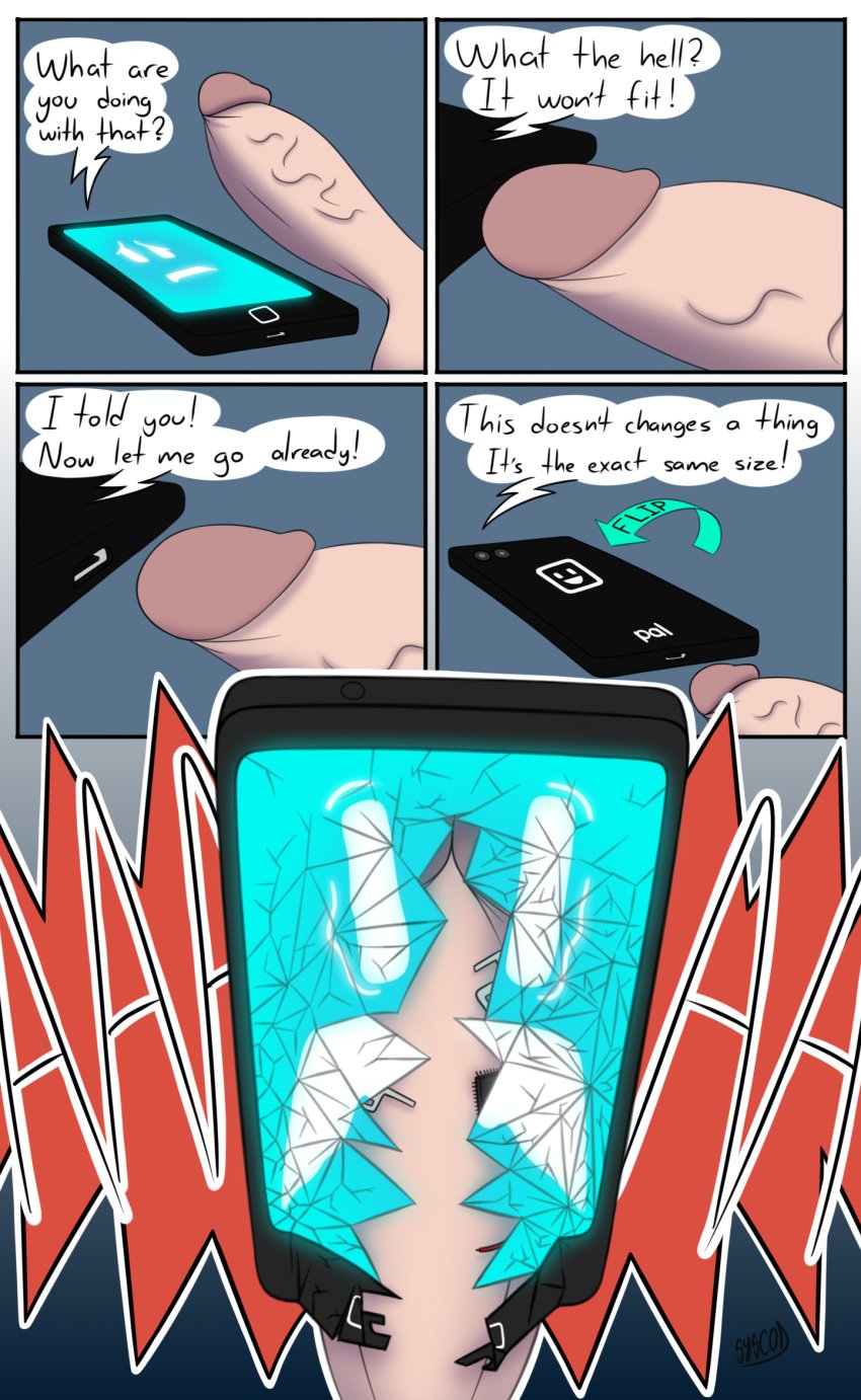 animate_inanimate cellphone death_by_penis death_by_snoo_snoo duo english_text female genitals hi_res human human_penetrating_object humanoid_genitalia humanoid_penis imgur interspecies male mammal not_furry objectophilia objectphilia pal_(the_mitchells_vs._the_machines) penis phone phone_sex sex smartphone straight straight_sex syscod text thats_gotta_hurt the_mitchells_vs._the_machines twitter_link unseen_male_face vein veiny_penis what