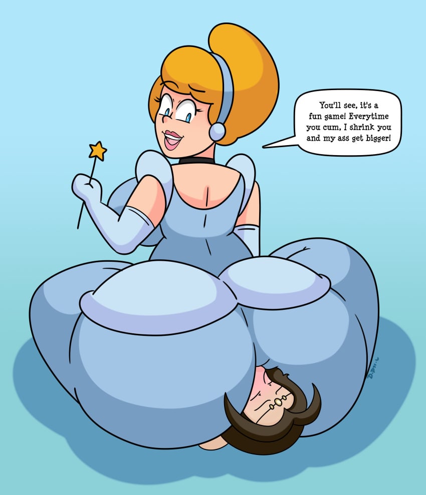 ass_sniffing big_ass bubble_ass bubble_butt cinderella_(1950_film) cinderella_(disney) daisy-pink71 disney disney_princess dress english english_text facesitting female magic_wand malesub obese_female orgasm_from_sniffing seductive speech_bubble text text_bubble thick_ass zeshin