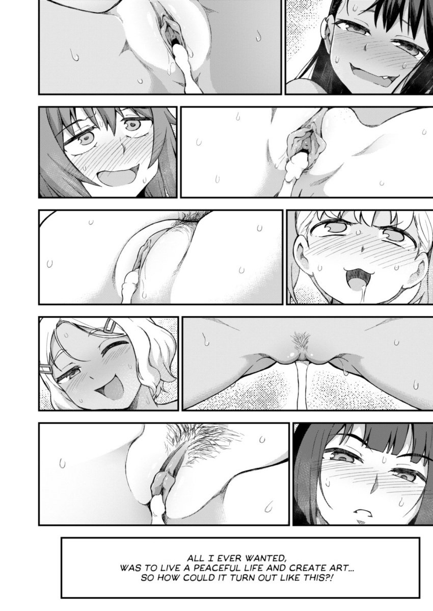 5girls after_sex black_hair blush comic comic_page cum cum_drip cum_in_pussy cum_inside doujinshi dripping female_focus female_only fucked_silly gamo-chan ghettoyouth hayase_nagatoro internal_cumshot long_hair long_labia monochrome open_mouth please_don't_bully_me,_nagatoro president_(nagatoro) pubic_hair pussy sakura_(nagatoro) sana_sunomiya simple_background spread_legs tan tanned tanned_skin uncensored white_background yoshi_(nagatoro)