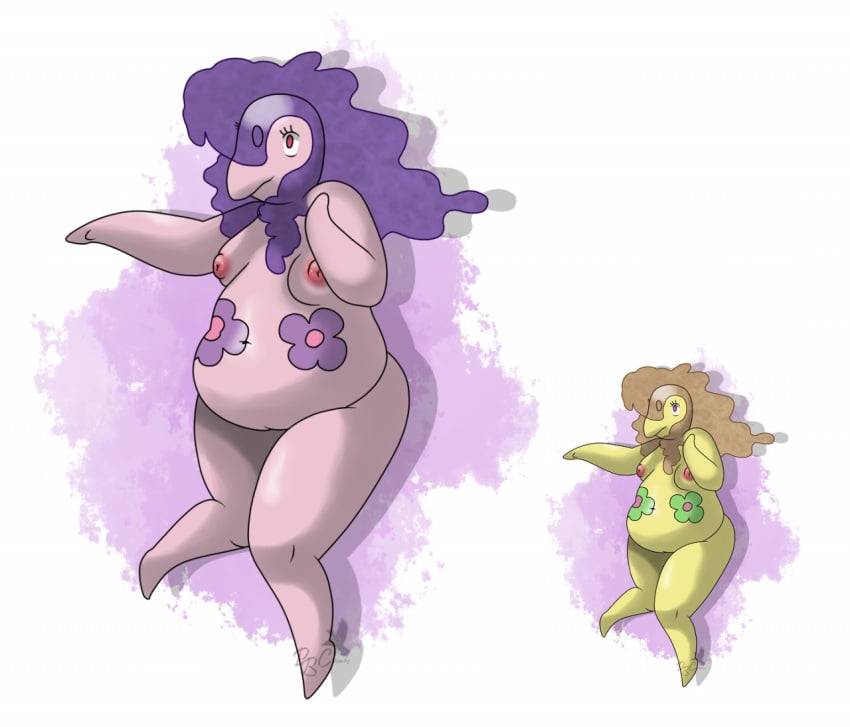 anthro breasts chubby chubby_female female female_only hi_res munna pitch-black-crow pokémon_(species) pokemon shiny_munna shiny_pokemon tagme