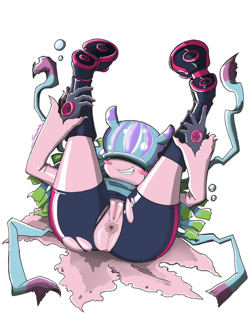 1girls digimon digimon_(species) digimon_ghost_game female female_only jellyfish jellyfish_humanoid marine marine_humanoid solo specter_sketch teslajellymon